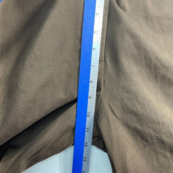 Dressbarn Chino Pants Womens size 10 Brown Flat Front Business Career Stretch - Picture 5 of 7